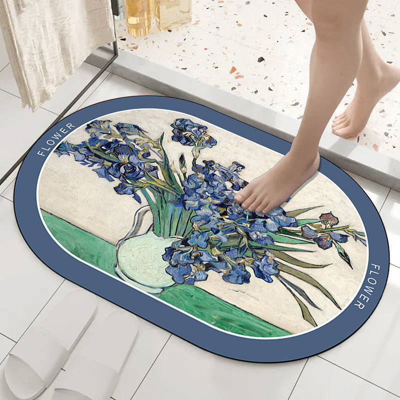 Artistic Ocean Scene Bath Mat