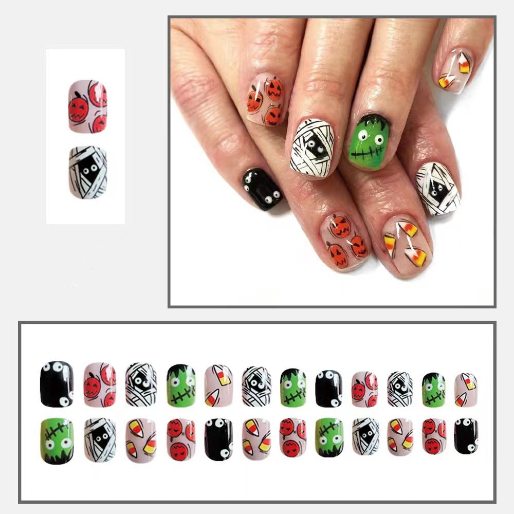 Halloween Artificial Nail Set with Creative 3D Designs Kalsten