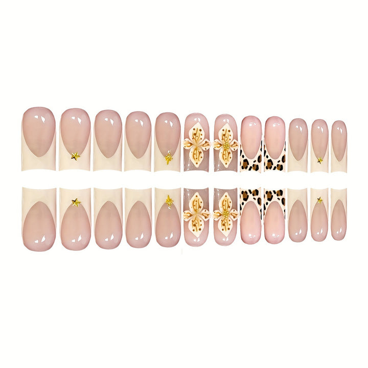 Decorative 3D Floral Press-On Nail Art Kalsten