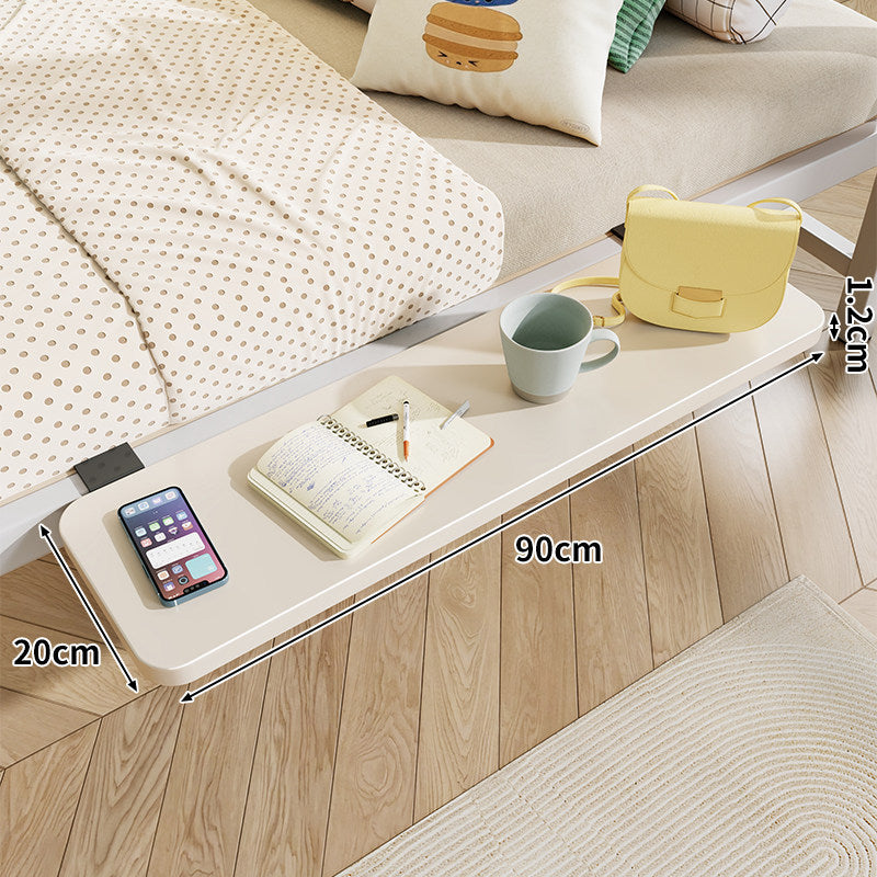 Clamp-On Floating Bedside Shelf with Bamboo Top and Slim Profile