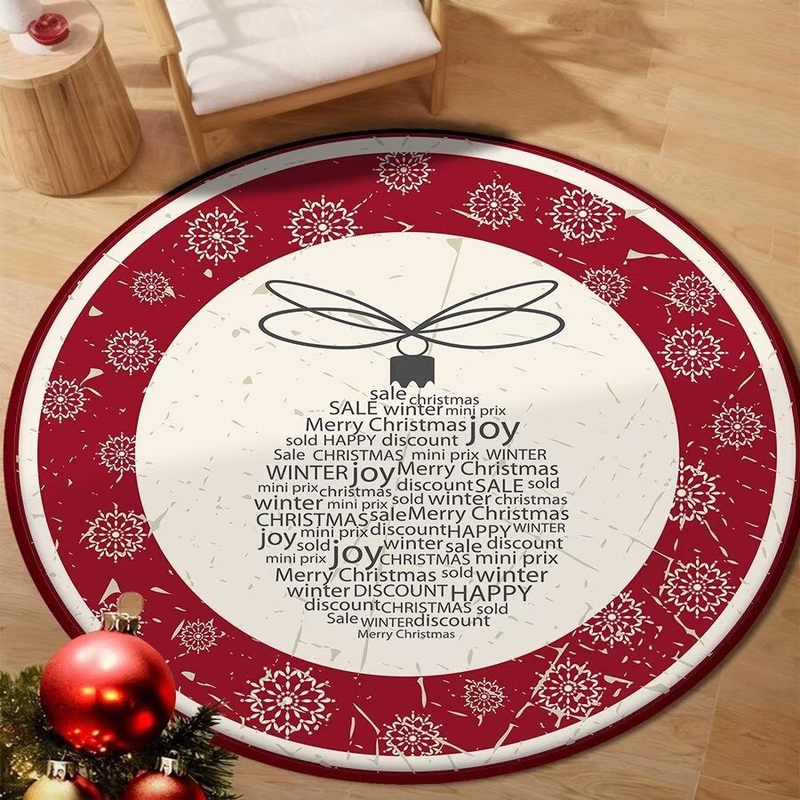 Holiday-Themed Round Floor Mat Kalsten