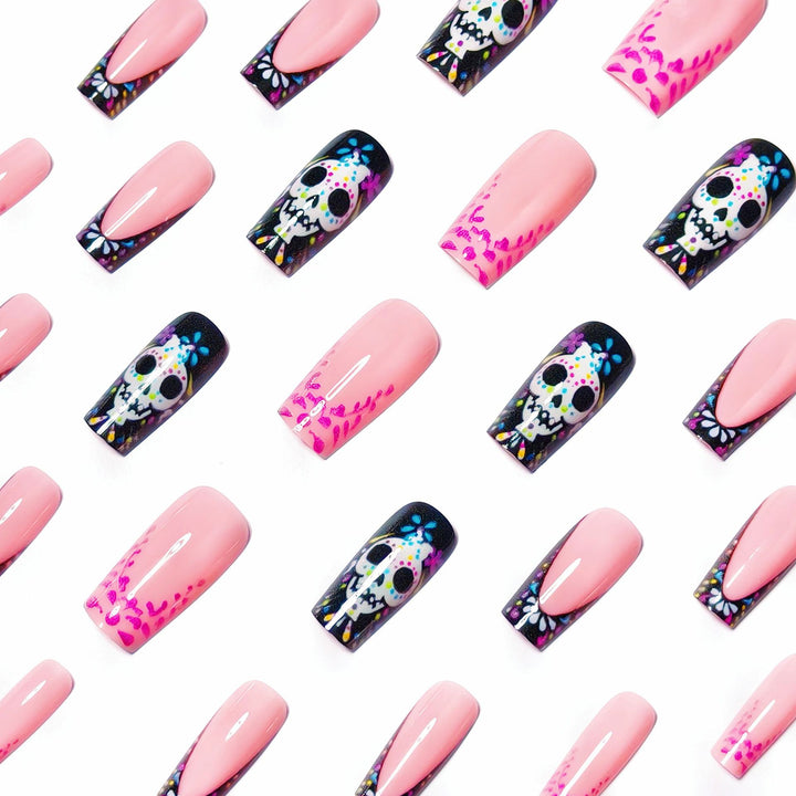 Creative nail art with detail-loving skull design Kalsten