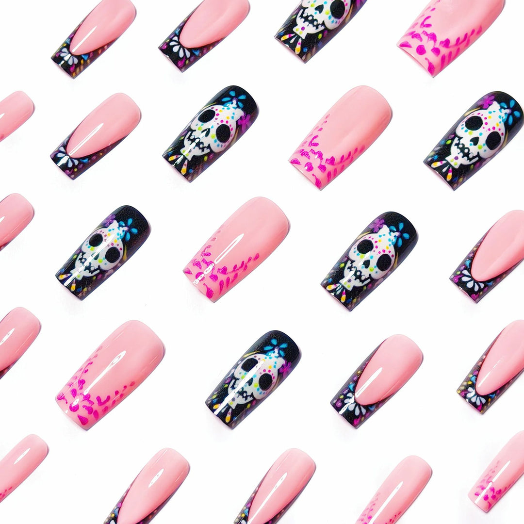 Artistic Skull Design Nail Art Kalsten