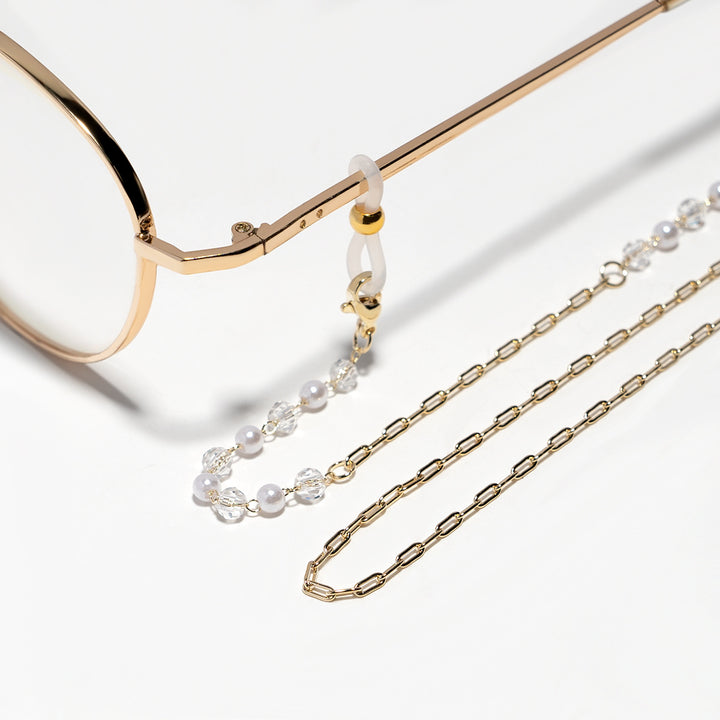 Crystal and Pearl Beaded Eyewear Chain Kalsten