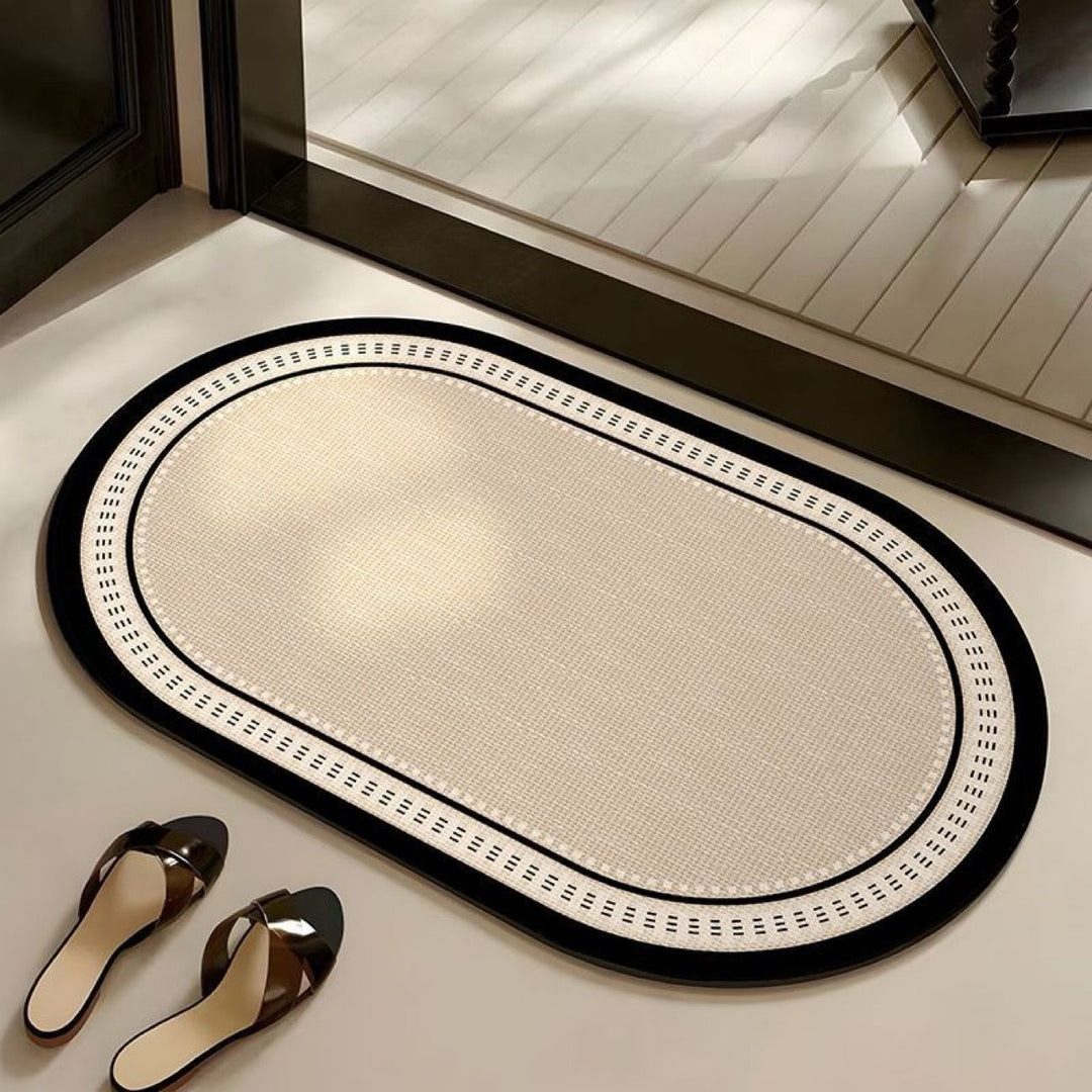 Elegant Floral Print Kitchen Mat