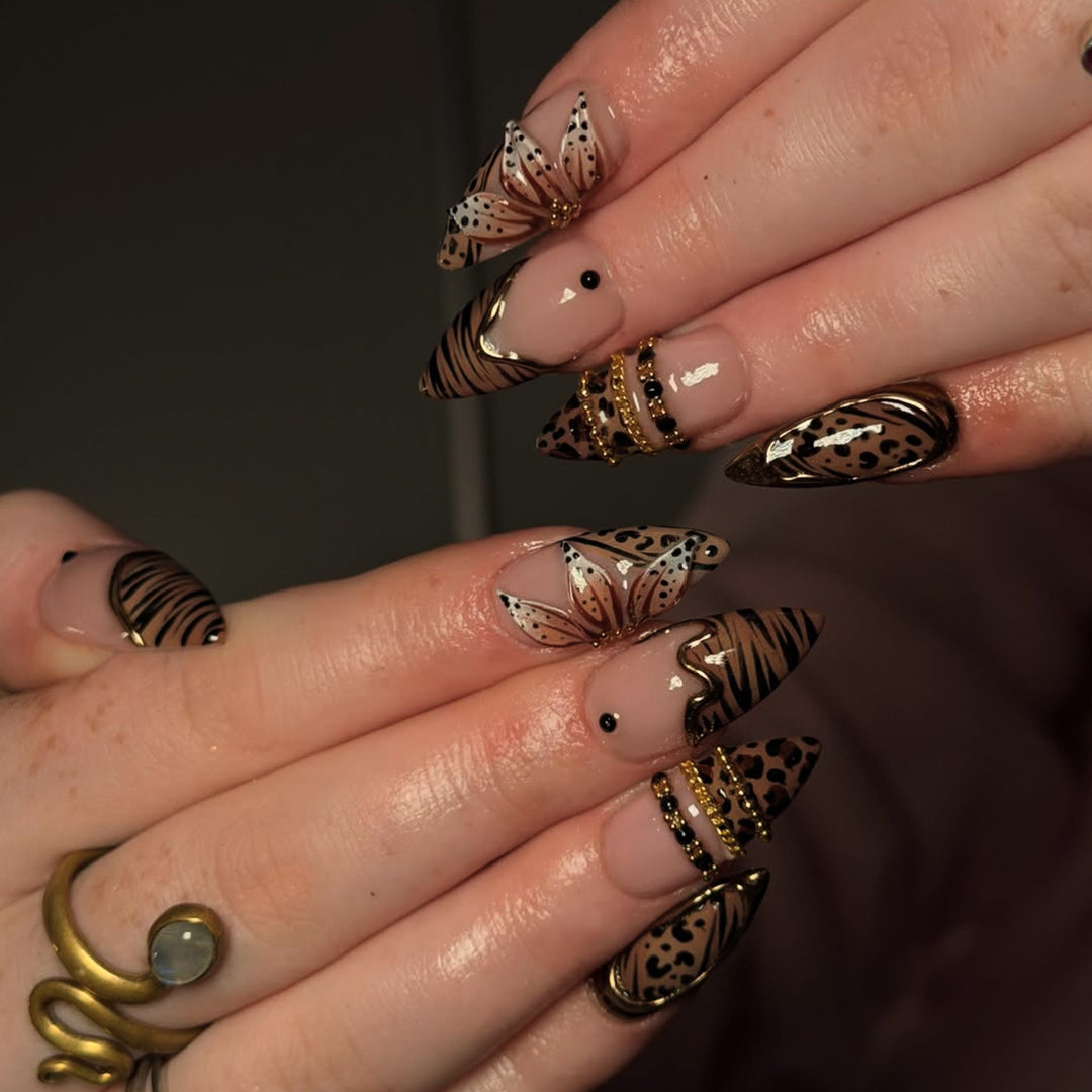 Decorative 3D Stiletto Nail Art Extensions Kalsten