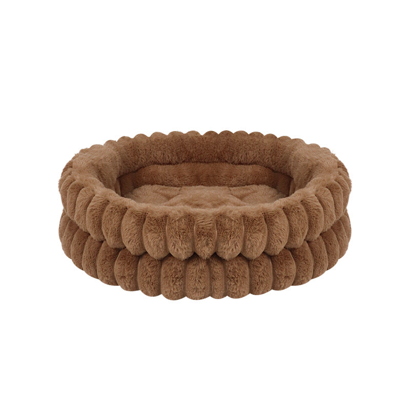 Plush Round Dog Bed