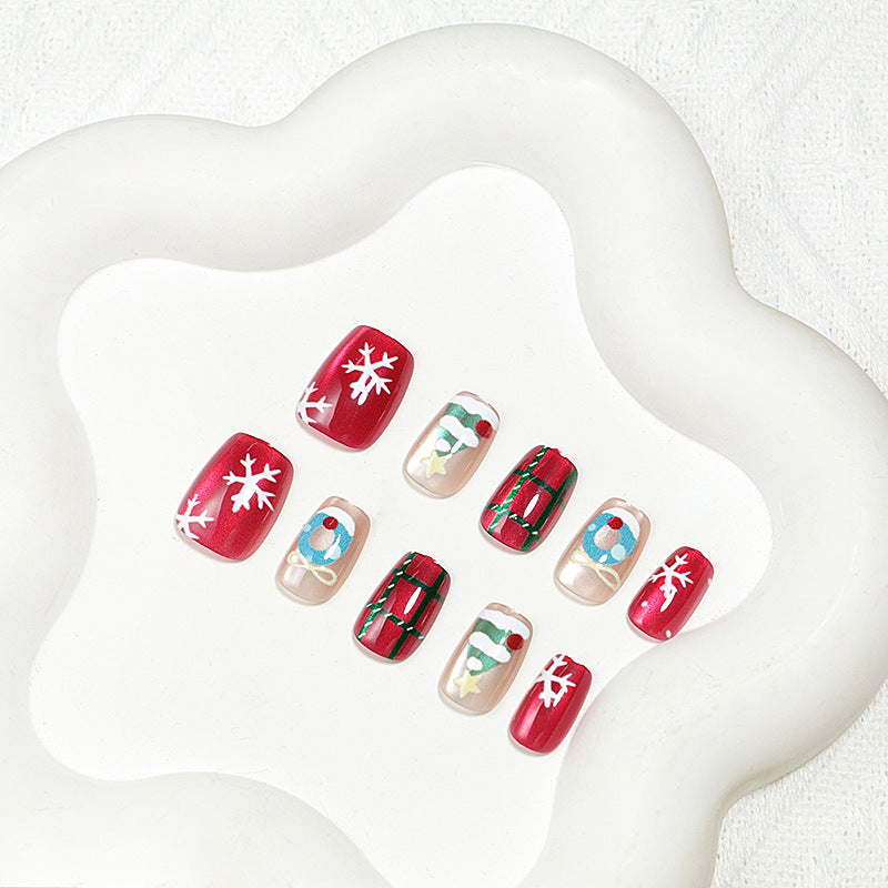 Holiday-Themed Press-On Nail Art Set Kalsten