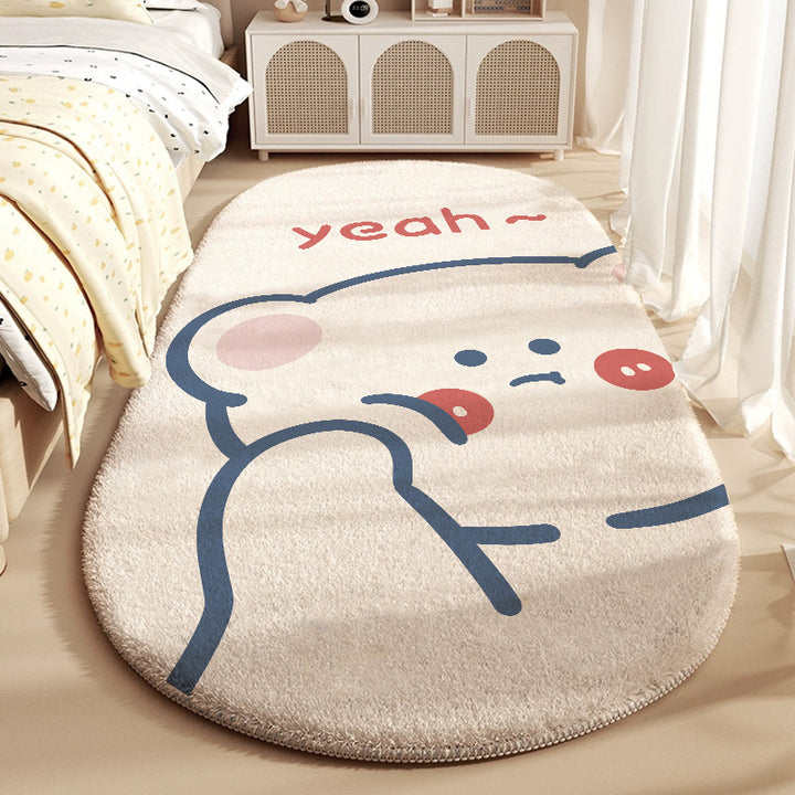 Cartoon-Themed Plush Area Rug