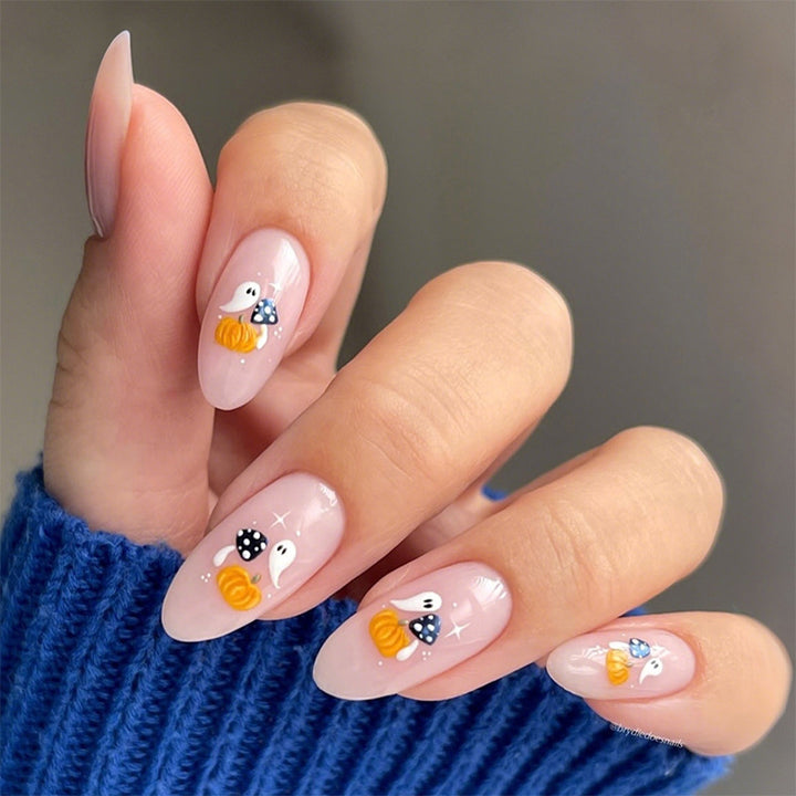 Artificial nail set with playful panda design Kalsten