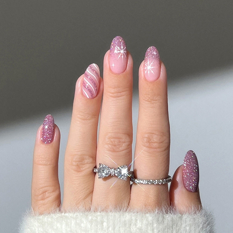 Glamorous Glittery Press-On Nail Collection Kalsten