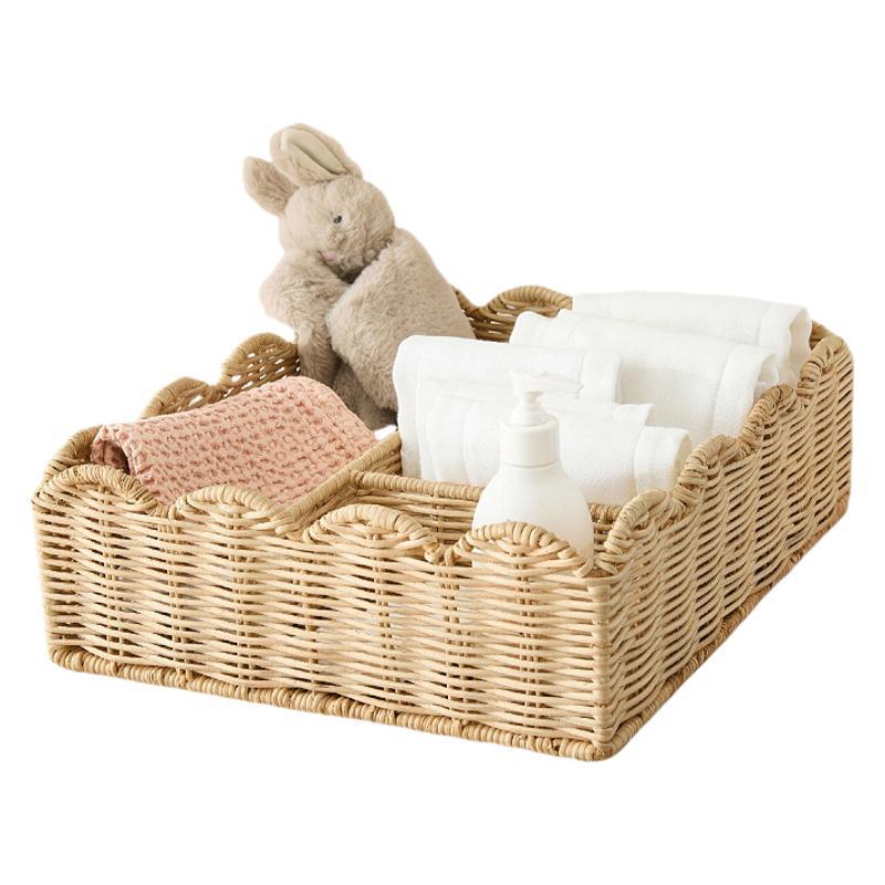 Stylish organizer basket with wavy edge Kalsten