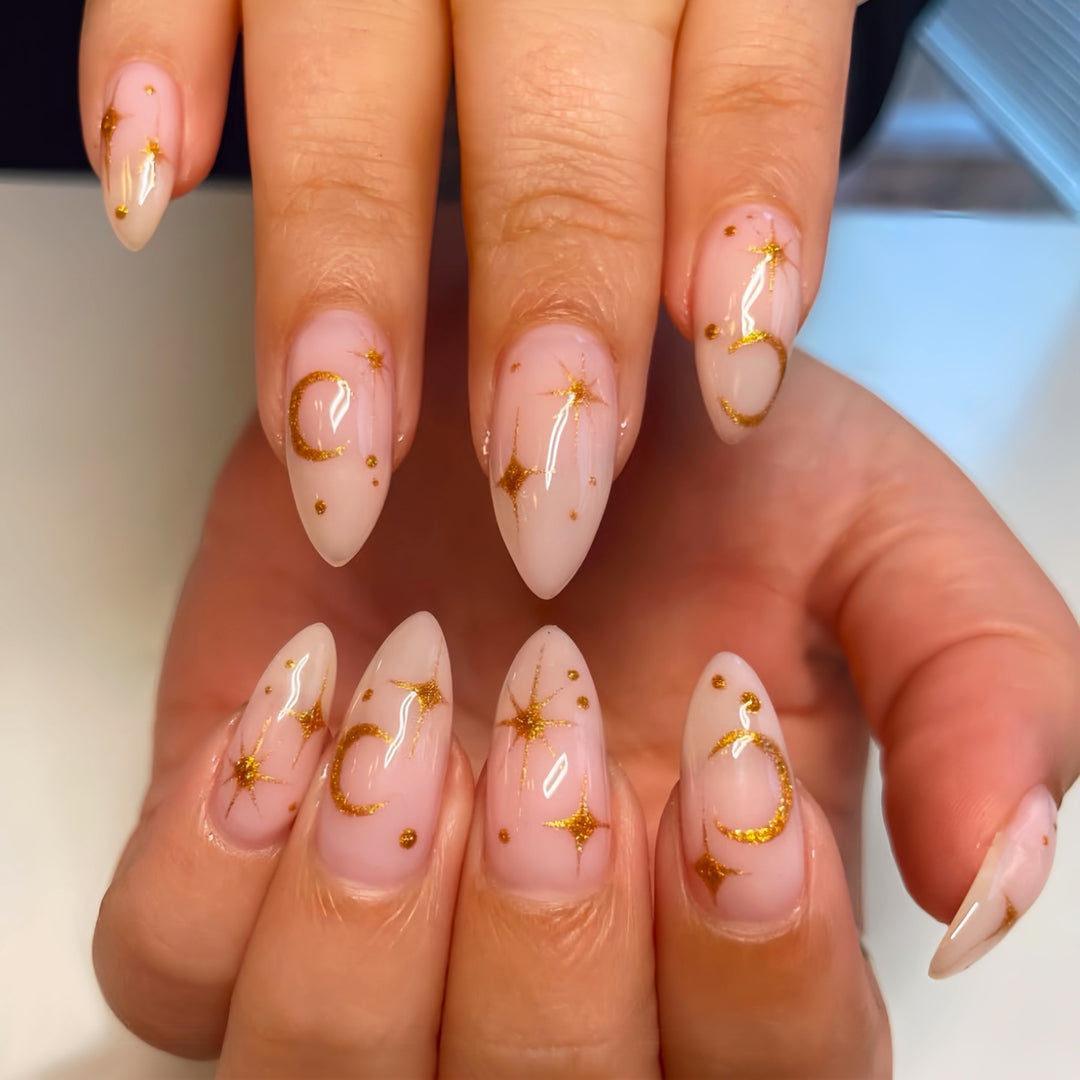 Celestial Design Press-On Nail Art Kalsten