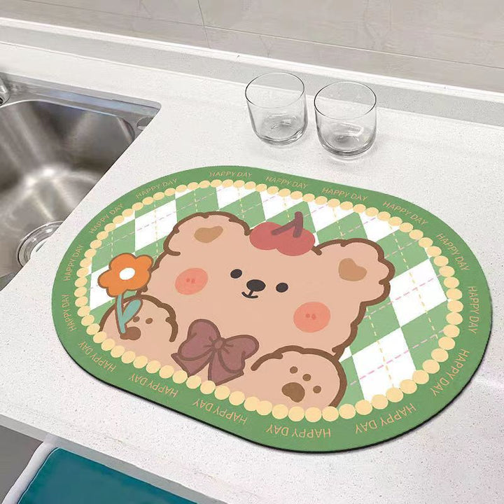 Cartoon Cat Kitchen Mat