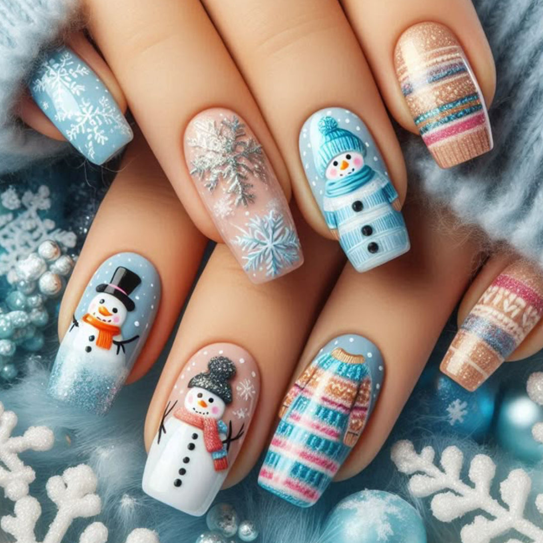 Festive Winter-Themed Nail Art Extensions Kalsten 1789713348