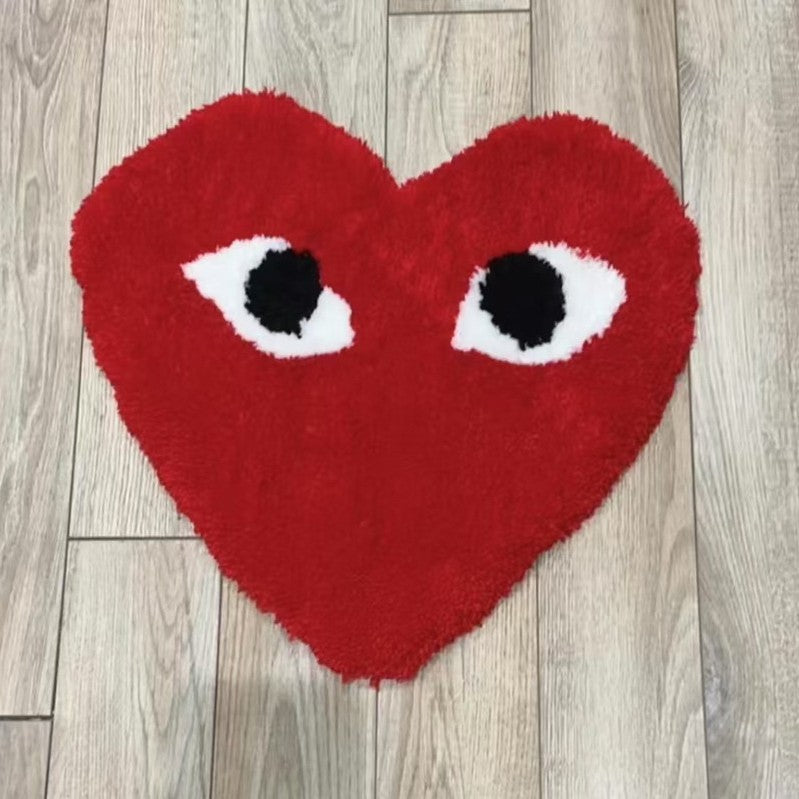 Heart-Shaped Decorative Plush Rug Kalsten