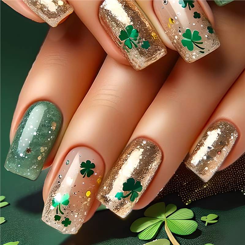 Glamorous Festive Press-On Nail Set Kalsten