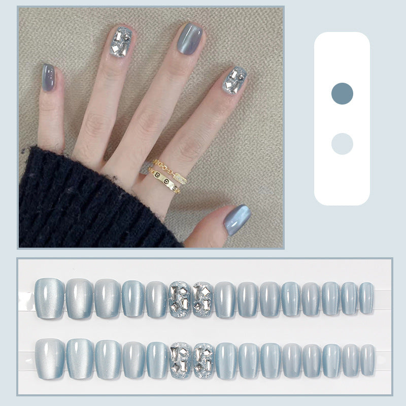 Premium Glossy Press-On Nail Set with Decorative Accents Kalsten