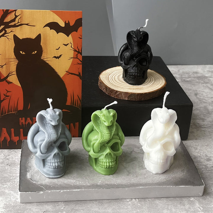 Skull and Cobra Candle