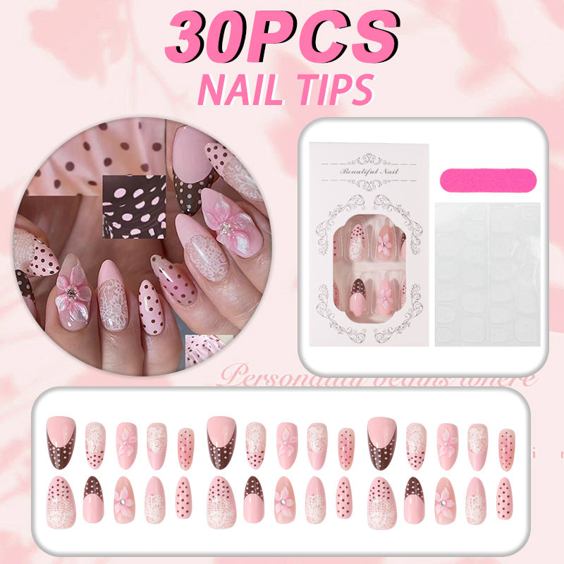 Elegant Floral Bohemian Nail Tips Kalsten