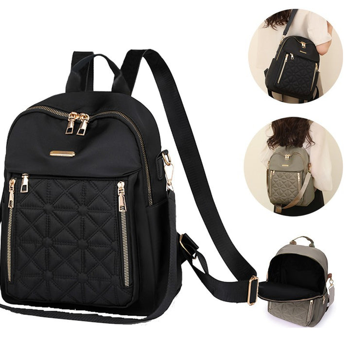 Stylish Quilted Nylon Backpack Kalsten