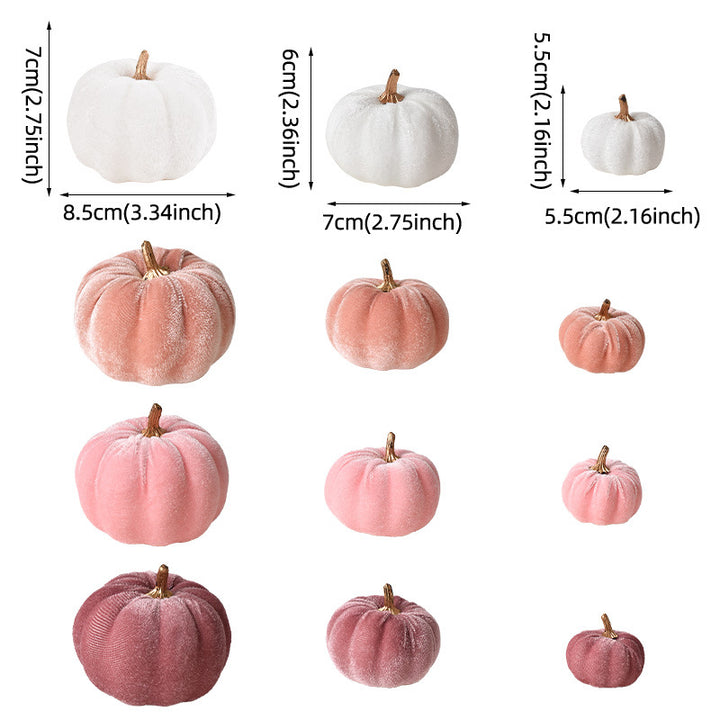 Samth Pumpkin Decoration Figure with Gold-colored Stem