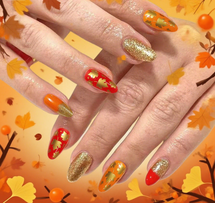 Autumn-Themed Decorative Nail Art Enhancements Kalsten