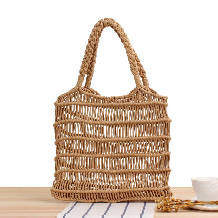 Braided tote bag with inner pouch Kalsten