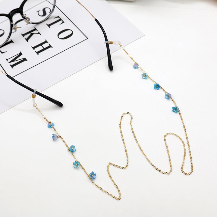 Floral Embellished Eyewear Chain Kalsten