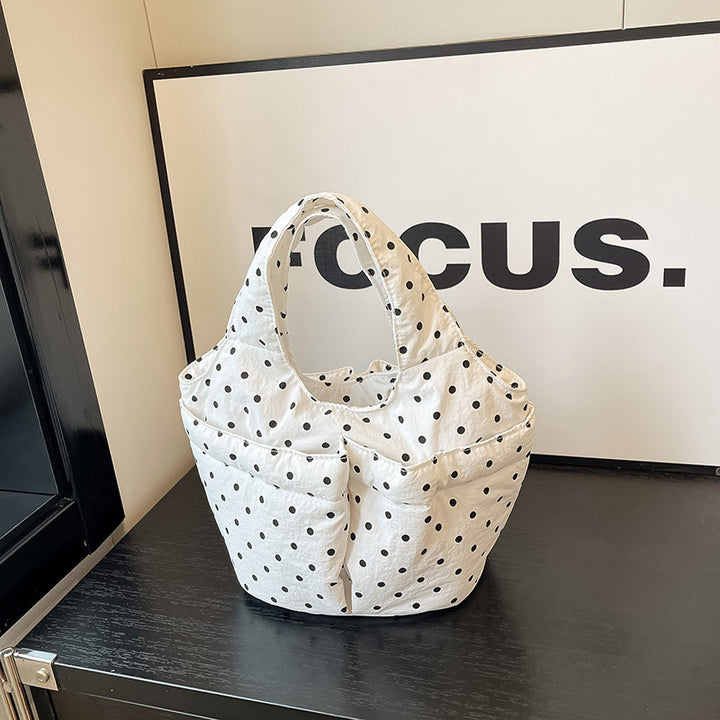 Quilted Polka Dot Utility Tote