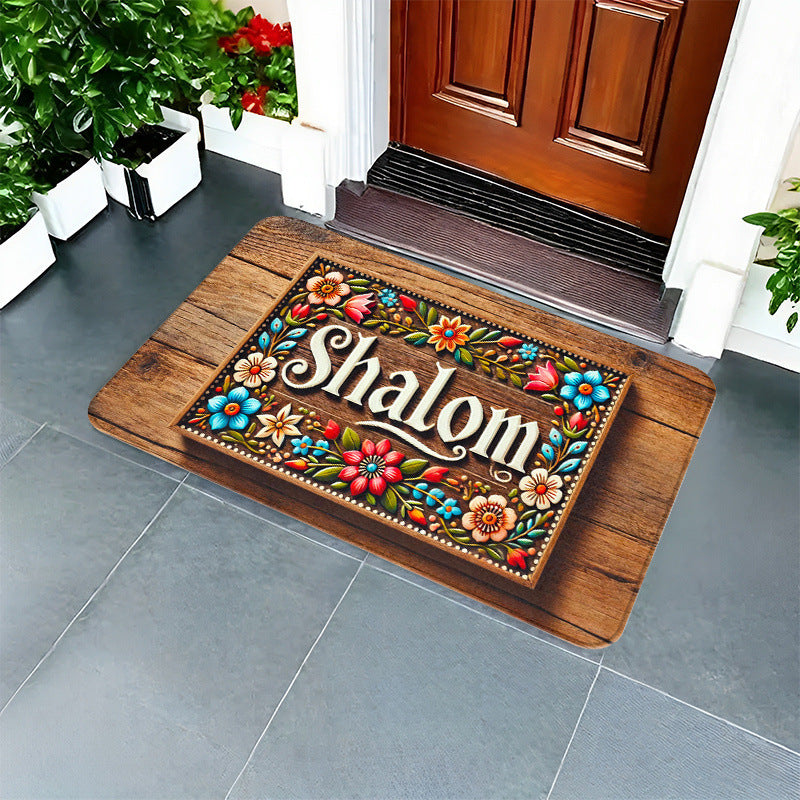 Cat-Themed Natural Coir Doormat