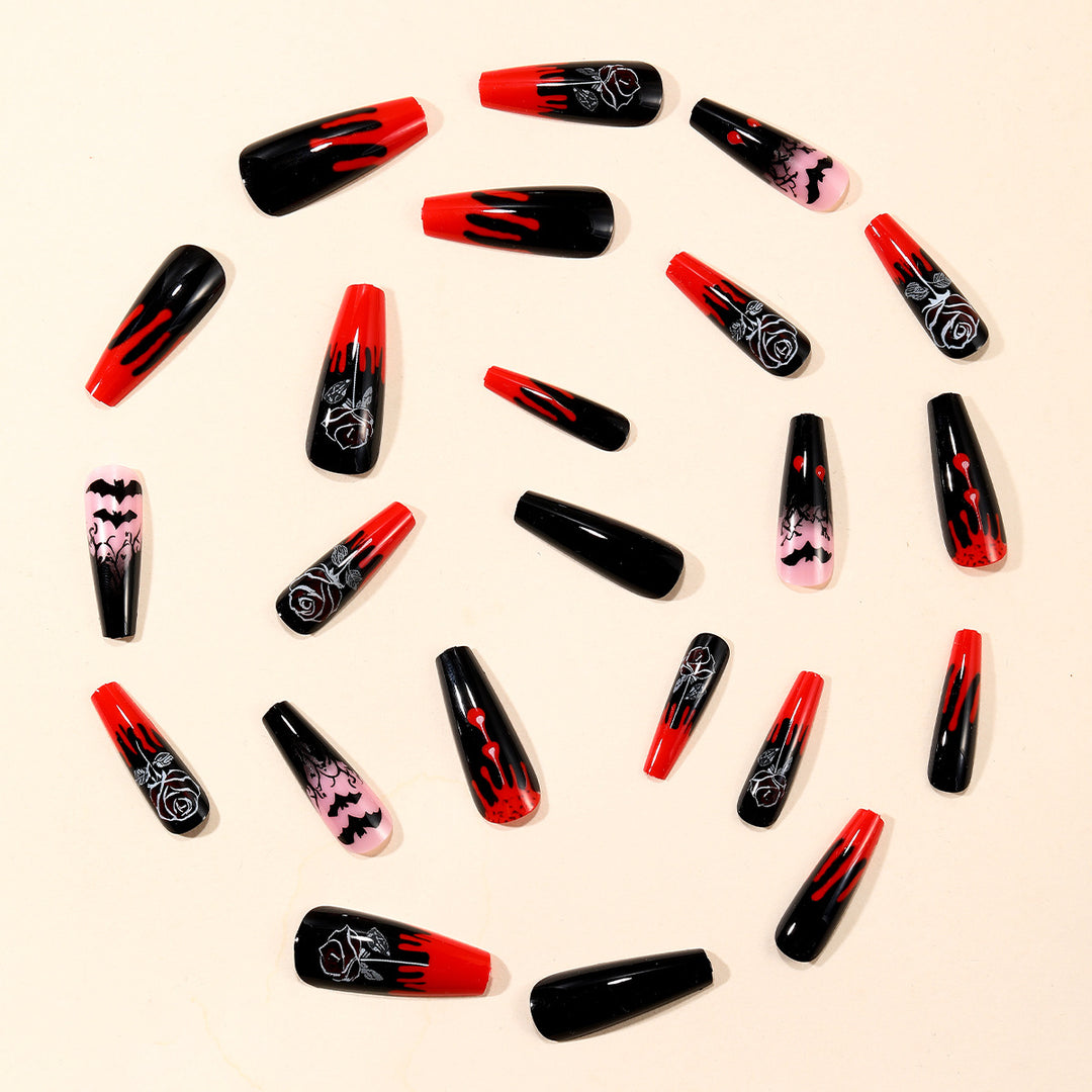 Gothic-Themed Stiletto Nail Art Extensions Kalsten