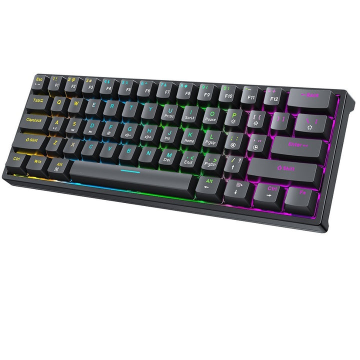 Compact Gaming Keyboard with Customizable Keys and Ergonomic Design Kalsten