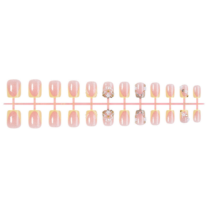 Elegant Floral Press-On Nail Art Set Kalsten