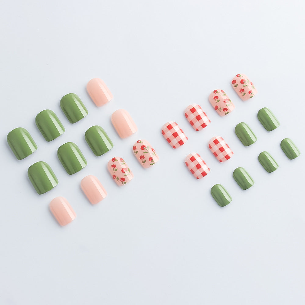 Creative Floral Design Press-On Nail Art Kalsten