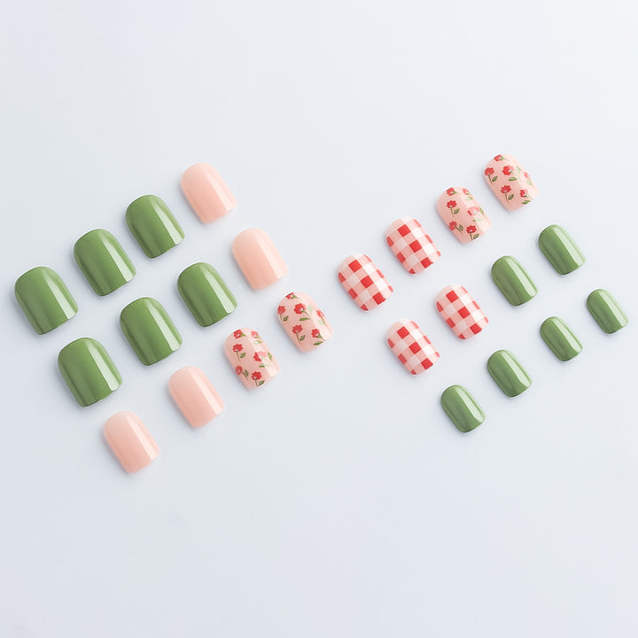 Creative Floral Design Press-On Nail Art Kalsten