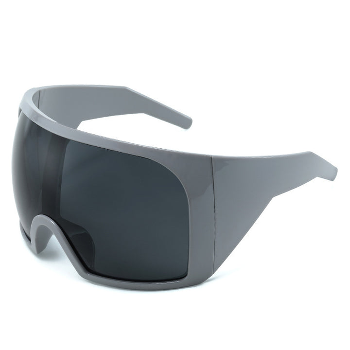 Oversized Shield Sunglasses with Enhanced UV Protection Kalsten