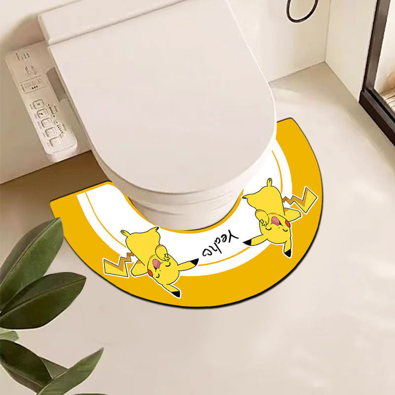 Decorative Cartoon-Themed Toilet Mat