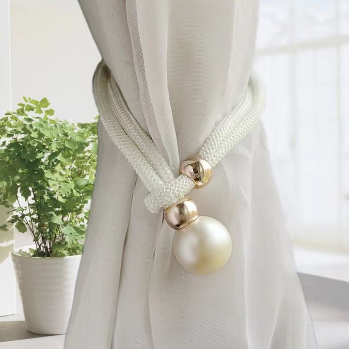 Elegant curtain tieback with decorative pearl Kalsten