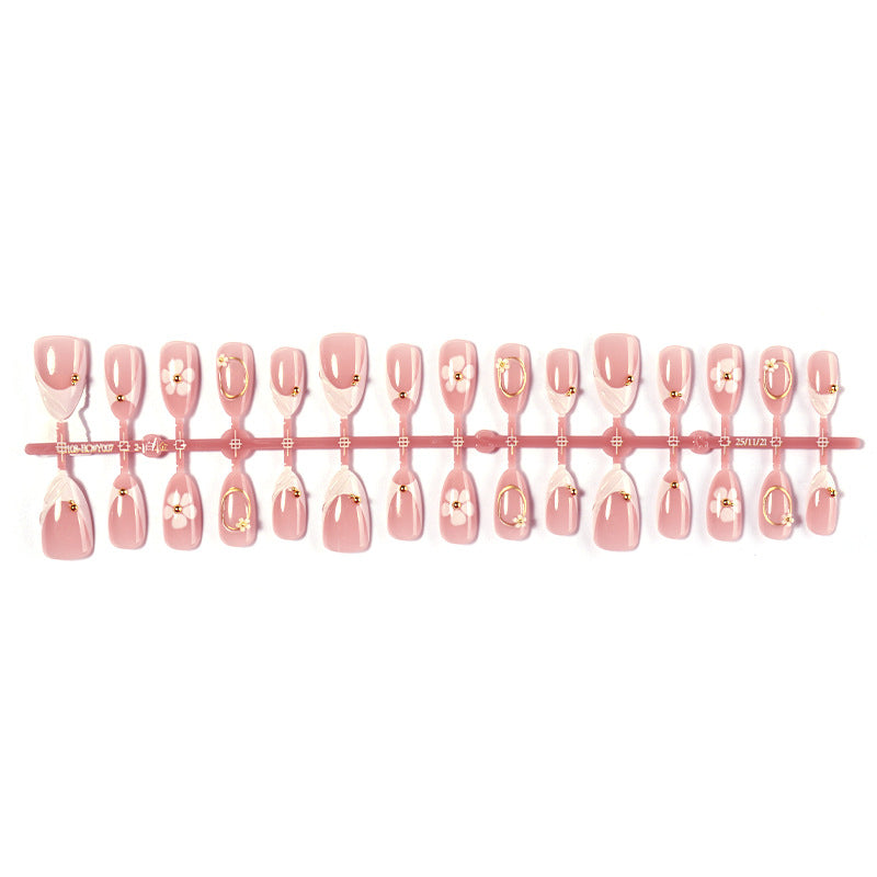 Floral Decorative Press-On Nails Set Kalsten