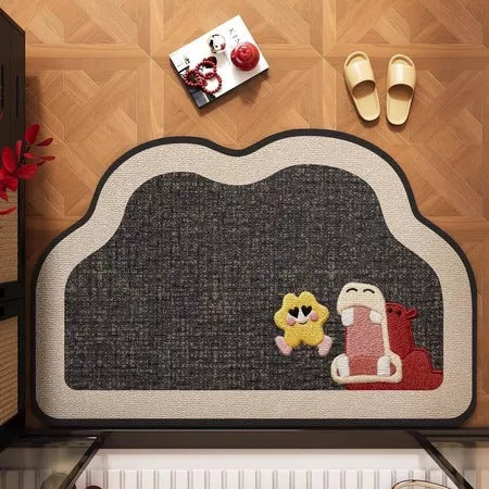 Decorative Cat Themed Plush Bath Mat