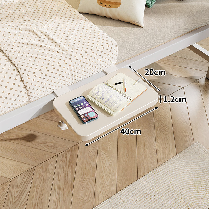 Clamp-On Floating Bedside Shelf with Bamboo Top and Slim Profile
