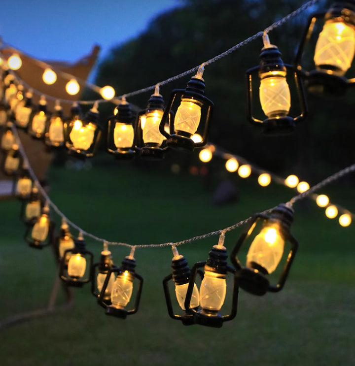 Decorative Outdoor LED Star And Globe String Lights Weather-Resistant Versatile Hanging Garland Kalsten
