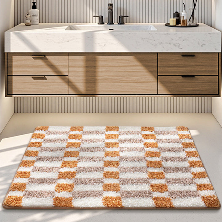 Plush Decorative Bathroom Area Mat