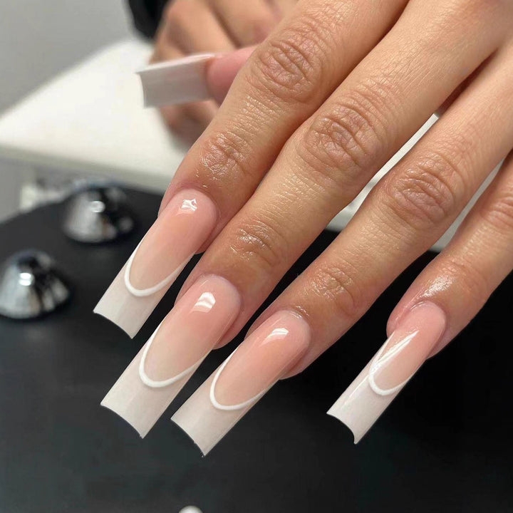Elegant French Tip Nail Art Enhancements Kalsten