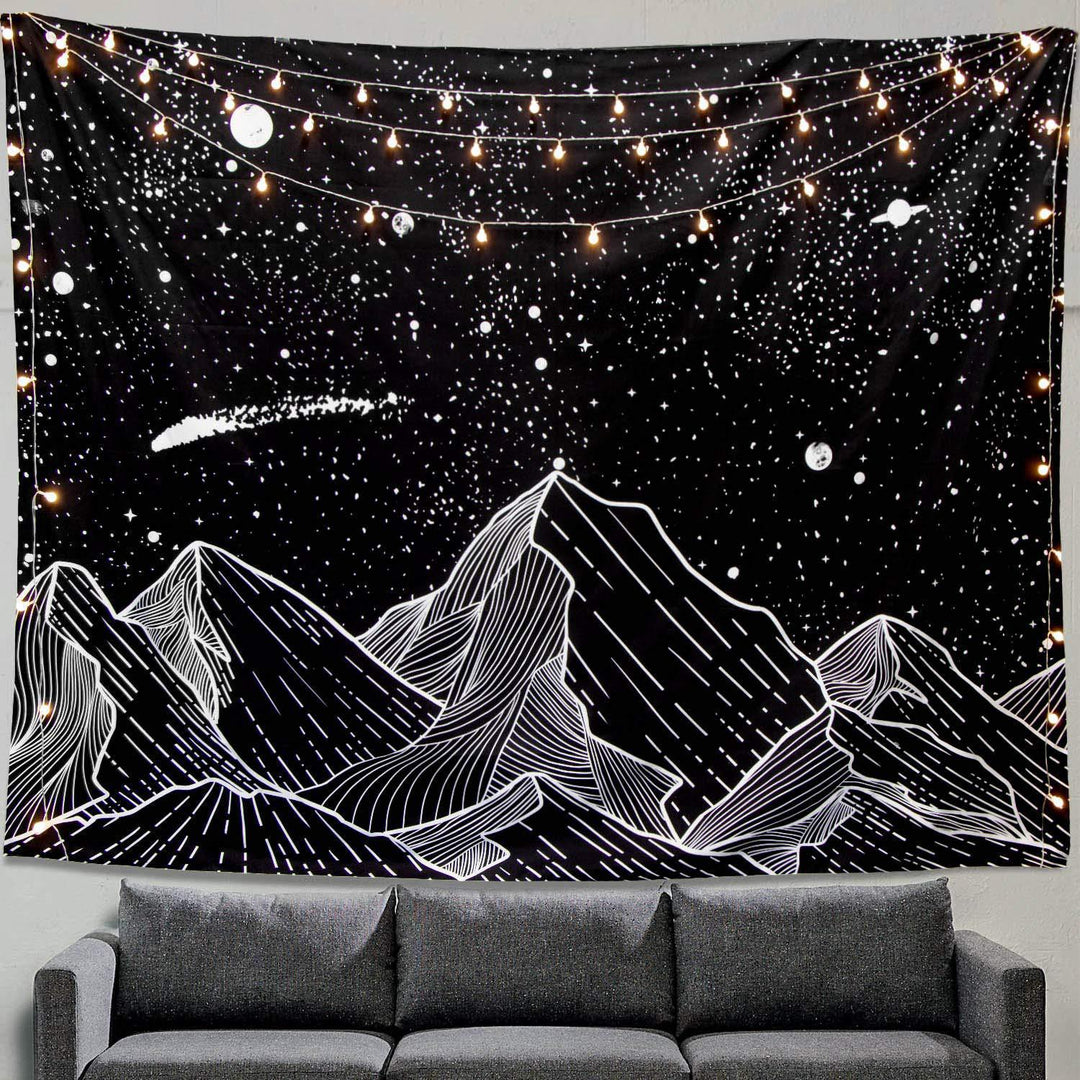 Celestial Sun and Moon Wall Tapestry