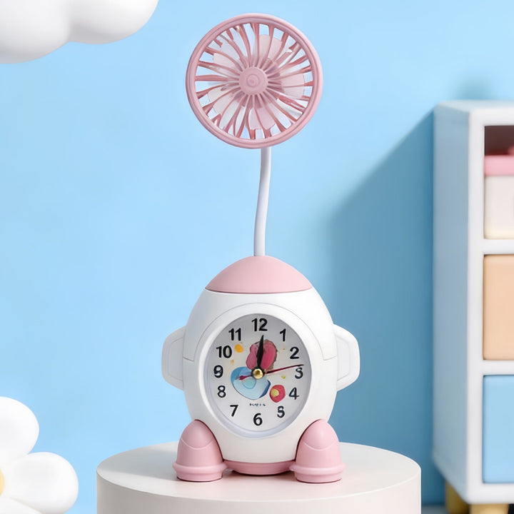 Ladies multifunctional table clock with integrated fan Kalsten