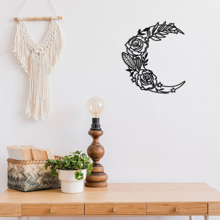 Floral Moon Wall Art