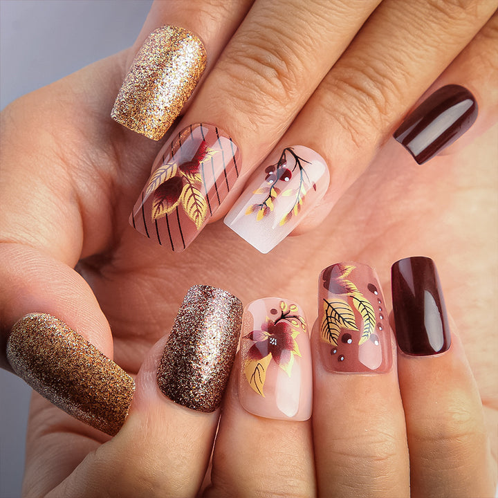 Elegant Artistic Press-On Nail Set Kalsten