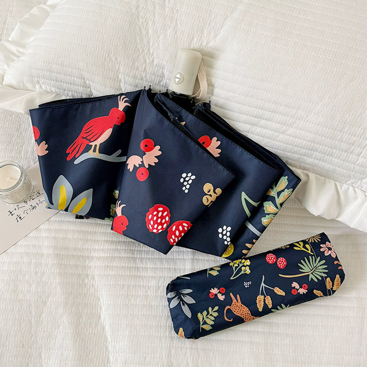 Women Folding Umbrella with Striking Flower Pattern Kalsten